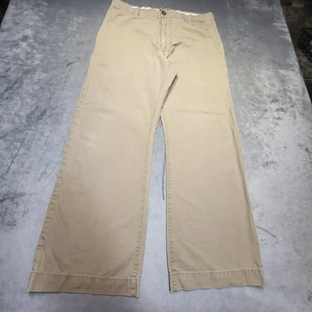 Banana Republic Pants Mens 34x30 Beige Khakis Relaxed Fit Cotton Pockets